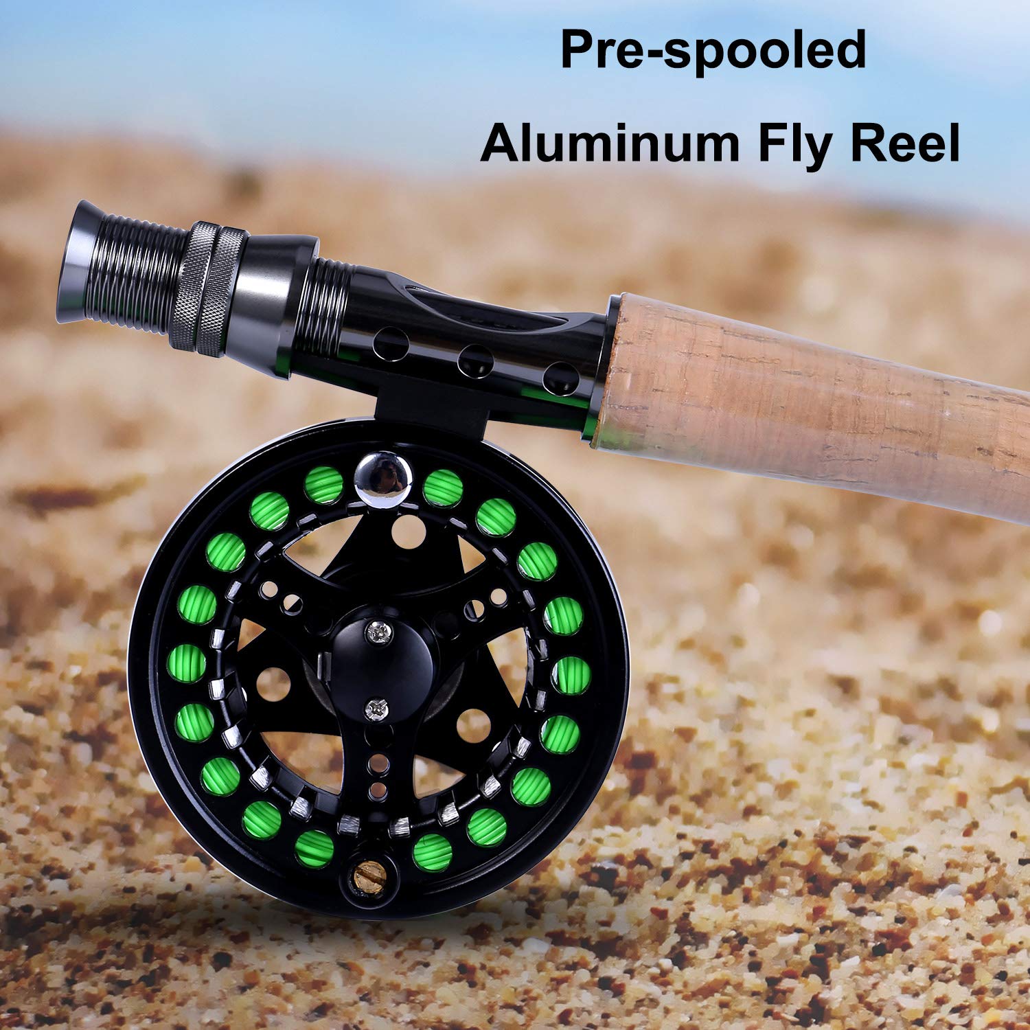 PLUSINNO Lightweight Ultra Portable Fly Fishing Rod Graphite Pole with