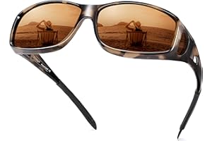 URUMQI Polarized Sunglasses Fit Over Glasses for Men Women, Wrap-around Driving Sunglasses 100% UV Protection