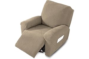 NORTHERN BROTHERS Recliner Cover, Stretch Recliner Covers That Stay in Place, Washable Lazy Boy Recliner Chair Covers, Furniture Protector Recliner Slipcovers for Dog Kid, Khaki