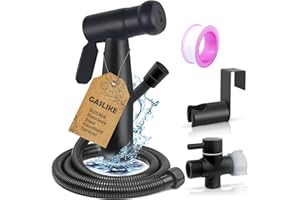GASLIKE Luxury Handheld Bidet Sprayer, Premium SUS304 Stainless Steel Bathroom Bidet Attachment Set, Baby Cloth Diaper Sprayer with Complete Accessories, Support Wall or Toilet Mount