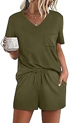 RUBZOOF Women's Short Sleeve Pajama Sets with