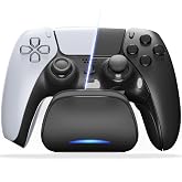 OSTROGEAR Charger Station for ps5 Controller, Fast Charging Dock for ps5 Edge Controller, Compact Stand with LED Indicator & 