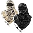 Luxns Military Shemagh Tactical Desert Scarf / 100% Cotton Keffiyeh Scarf Wrap for Men And Women