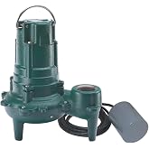 Zoeller 267-0032 Waste-Mate 2 in. 115V 9.4A 1/2 hp 128 gpm NPT Cast Iron Sewage Pump Green