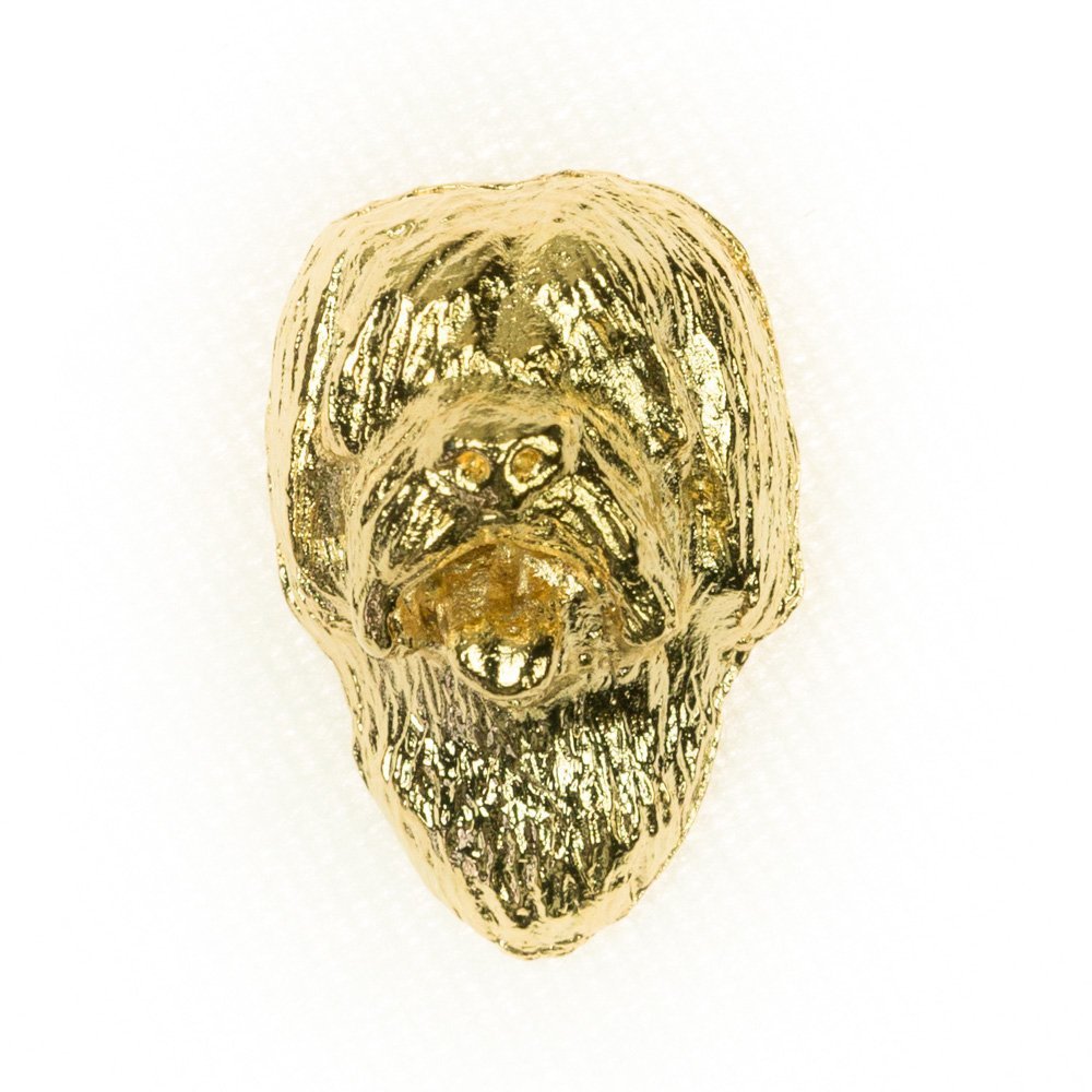 OLD ENGLISH SHEEPDOG Made in U.K Artistic Style Dog Clutch Lapel Pin Collection 22ct Gold Plated