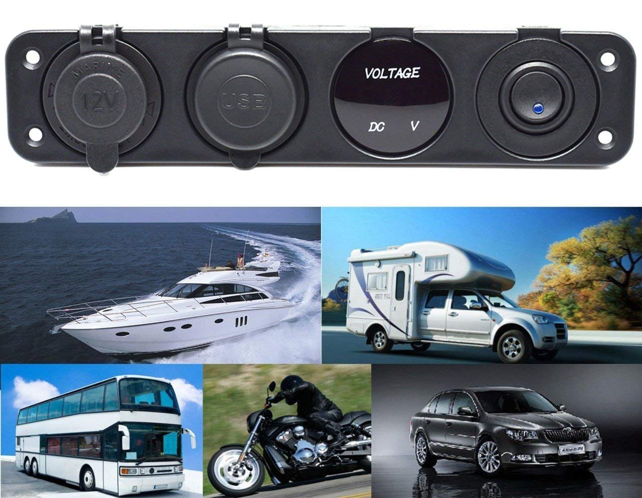 税込 送料無料 エレキ マリン 車 モバイル用 2 1a 2 1a ボート Dcflat Gps Rv Led電圧計 トラック B07hh192tr デュアルusbソケット充電器 12v電源コンセントオンオフトグルスイッチパネル 送料無料 一部地域を除く Www Aiq Aiq Com Mx