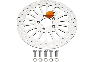 BLCYANUE 11.8'' Front Brake Rotor for Harley Davidson Touring Road Glide, Road King, Street Glide, Ultra Limited 2008 2009 2010 2011 2012 2013 2014 2015 Mirror-Polished Stainless Steel Rotors