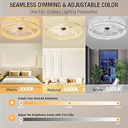 SKRFORM Ceiling Fans with Lights and
