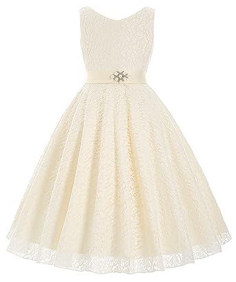 Grace Karin Sweet Prinzessin Lace Blumenmädchenkleider für Hochzeits Brautjungfern Festzug Partei Festliches Kleid