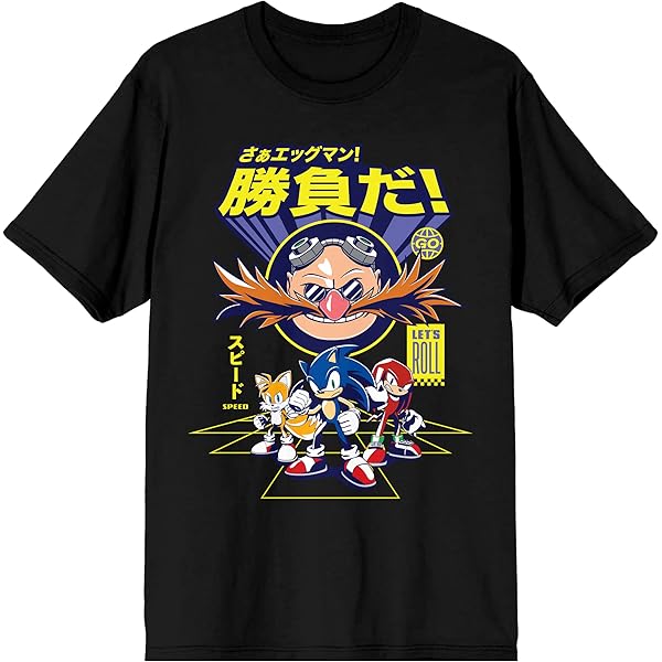Amazon.com: Sonic The Hedgehog Classic S Color Art Crew Neck
