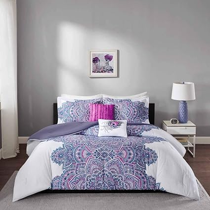 Amazon Com 5 Piece Multi Color Comforter Set Contemporary Style