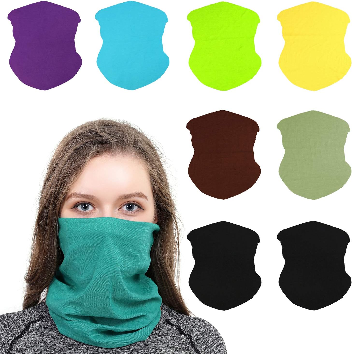 Outdoor Wide Headband, Neck Gaiter Windproof Scarf Sunscreen Breathable Bandana for Men&Women,Multi Function Headwear