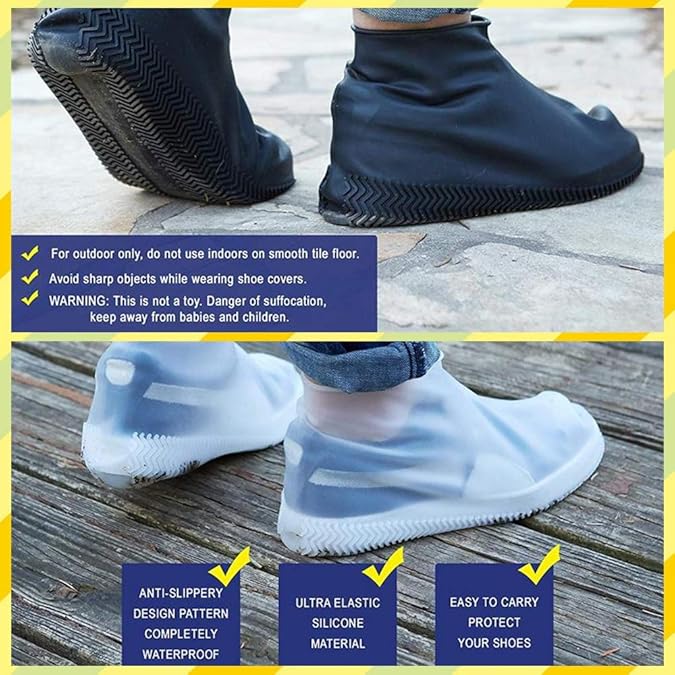 Reusable Rubber Shoe Protectors Men/Women Covers for Shoes Rain