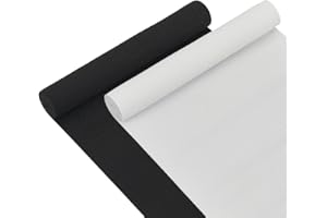 BENECREAT 8-Inch Wide Flat Elastic Band - 2-Yard Black & White Stretch Knit for Sewing, Waistbands, Crafts (Heavy Duty)