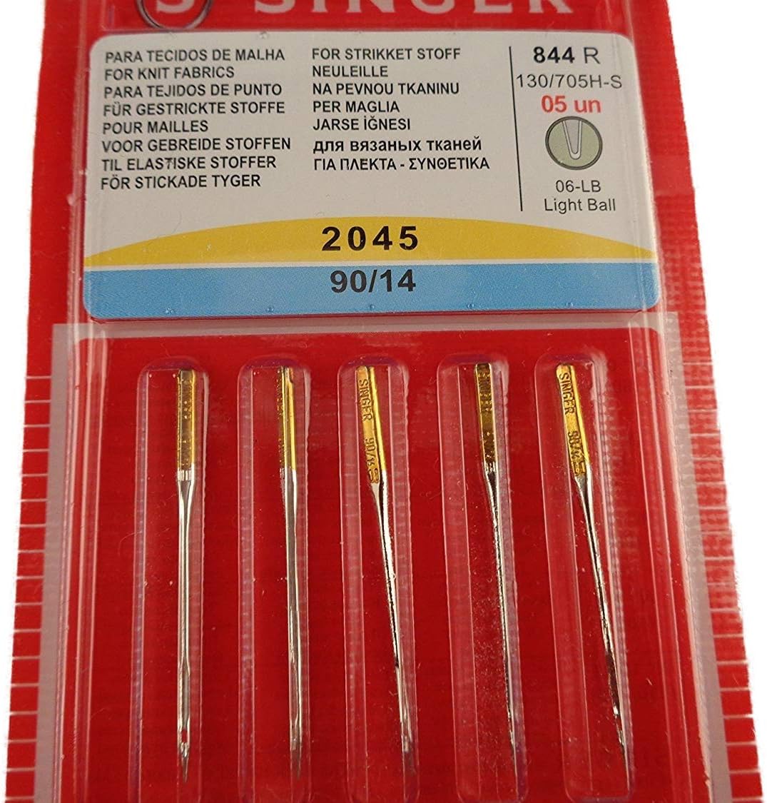 Singer Needles 2045 Size 90/14 Needles, Metal, Silver, 7 x 0.03 X 4 cm