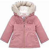 Rokka&Rolla Baby Toddler Girls' Water-Resistant Puffer Jacket Sherpa Fleece Lined Parka Coat (6-24M, 2T-4T)