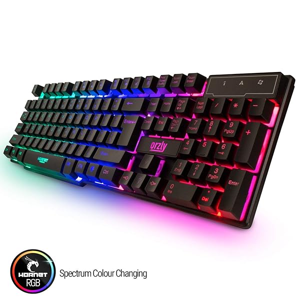 GAMING KEYBOARD AND MOUSE AND MOUSE PAD AND GAMING HEADSET, WIRED LED RGB BACKLIGHT BUNDLE FOR PC GAMERS AND XBOX AND PS4 USERS – 4 IN 1 EDITION HORNET RX-250