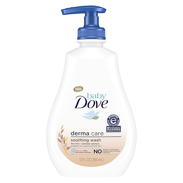 BABY DOVE DERMA CARE SOOTHING WASH SKIN CARE WITH COLLOIDAL OATMEAL SUITABLE FOR ECZEMA PRONE SKIN 13 OZ