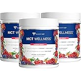 Gundry MD MCT Wellness Powder to Support Energy, Ketone Production and Brain Health, Keto Friendly, Sugar Free (90 Day Supply, Raspberry Medley)