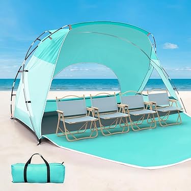WhiteFang Beach Tent Anti-UV Portable Sun Shade Shelter For