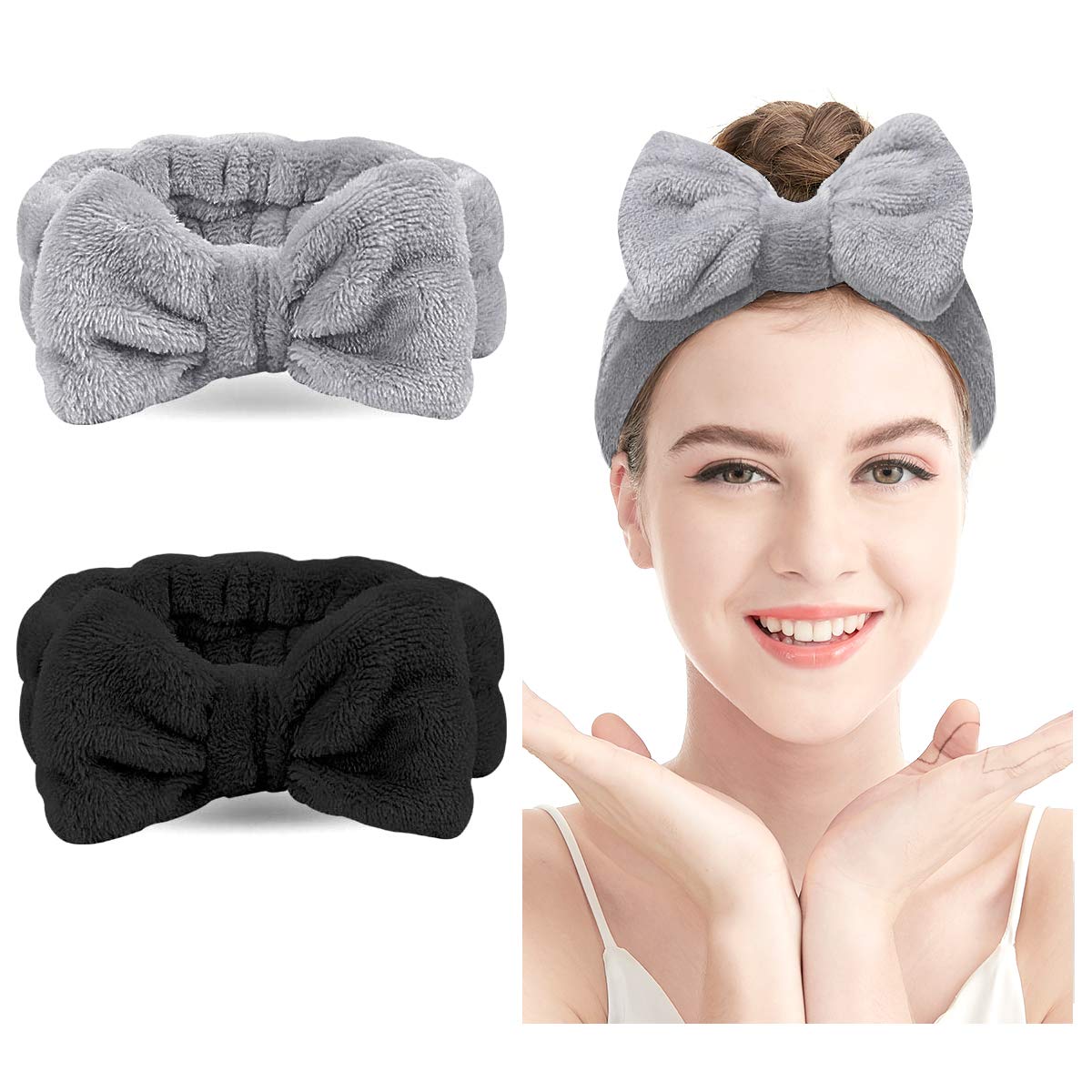 Spa Makeup Headband – Soft, Fluffy Hairband for Makeup, Skincare & Spa – Adjustable, Comfortable Fit in Vibrant Colors, Non-Slip & Stretchy Fabric