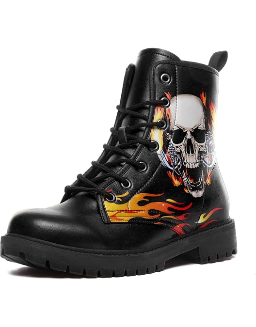 Amazon.com | New Rock Boots 1535-S1 Womens Metallic Black  display picture 1
