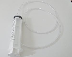 Pack of 2, 150ml (Cc) Large Plastic Syringe with 4 Feet Tube, Filter Syringe, Oil Injector