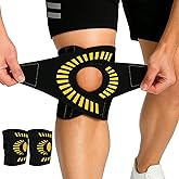 KNEEBRIGHT Light Hinged Knee Brace for Women, Strong Adjustable Compression Knee Brace for Men, Quick Wrap Around Patella Support with Side Stabilizers for Meniscus Tear, Arthritis Size L