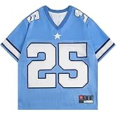 BEAUDRM Men's Number Graphic Jersey Shirts Short Sleeve Striped Casual T Shirt Top Athletic Sports Jersey T Shirts Streetwear