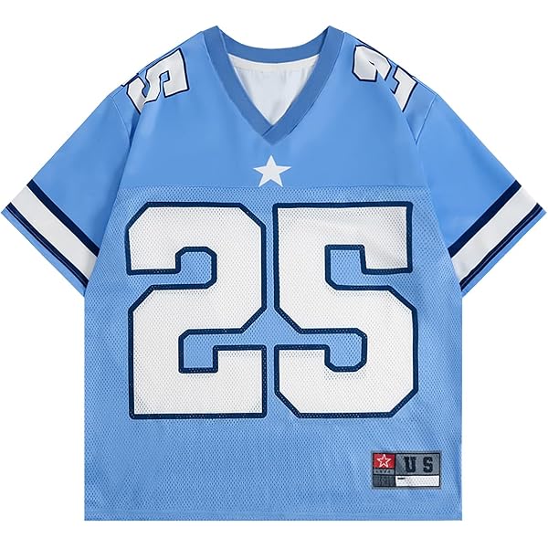 SHENHE Men's Football Jersey V Neck Short Sleeve Graphic