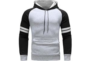 TOWMUS Mens Hoodies,Men's Slim Fit Long Sleeve Lightweight Zip-up Solid Hoodie with Kanga Pocket Hooded Sweatshirts Sweaters