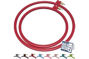 Maker Susan Plastic Embroidery Hoop, Hello Series Cross Stitch Hoops for Beginners, Punch Needle Hoop, Embroidery Frames for Sewing, Needlework, Embroidery Projects (Red, 2 Pcs Set)