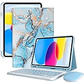 LAMA Keyboard Case with Mouse for iPad (A16) 11th Gen 2025 /10th Gen 2022, Magnetic Case with Keyboard for iPad 11-inch (A16) 11th /10.9-inch 10th Gen, Thin & Light Cover with Pencil Holder, MB