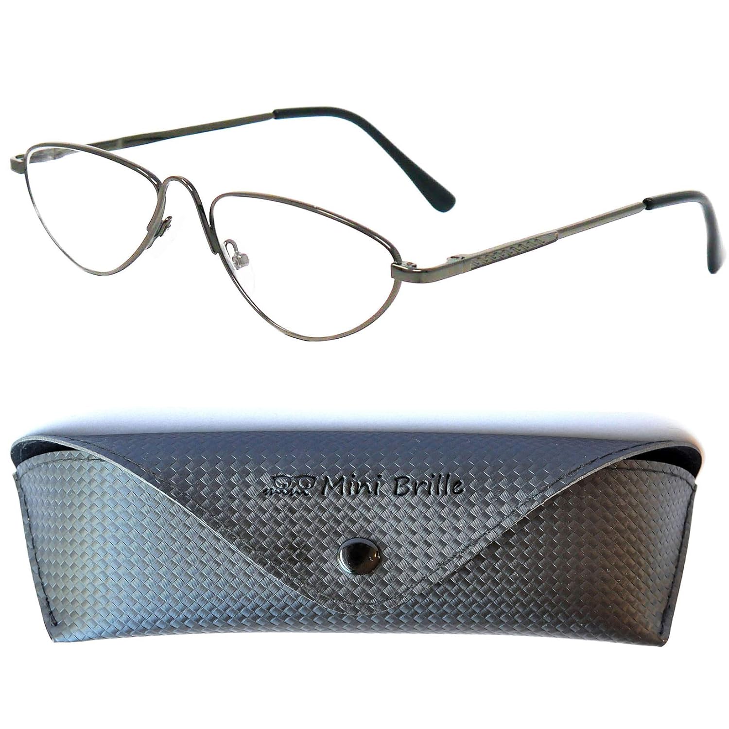 Retro Style Half Moon Reading Glasses Including Free Case & Free