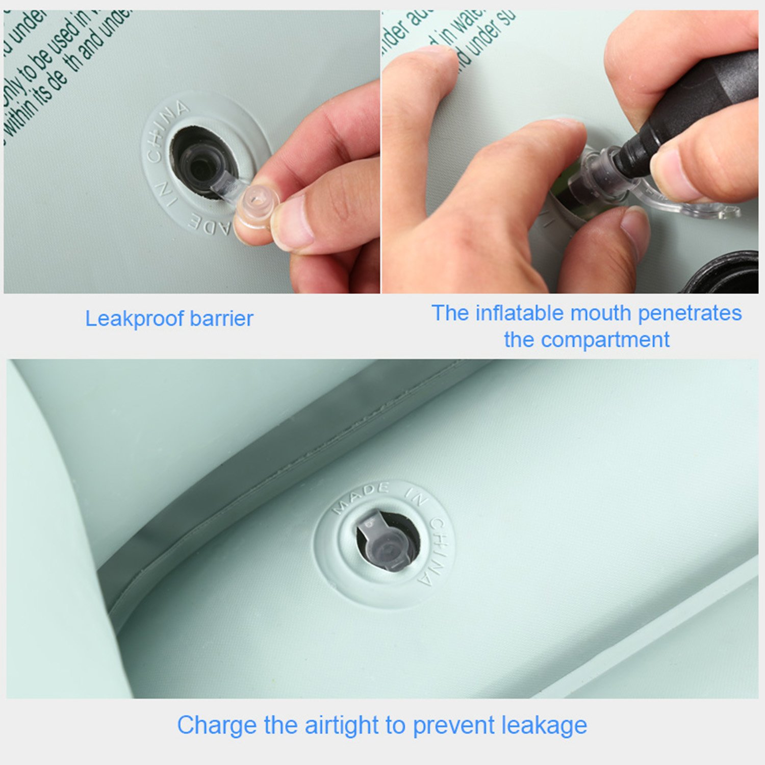 Yuebo Inflatable Boat, Blow Up Boat with Oars, Air Pump and Grab Rope (3-person)