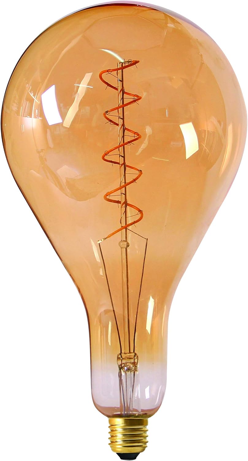 Girard Sudron 716623-LED 29cm Big Bulb (290x162mm) LED Twisted Filament Lightbulb Lamp, E27 (ES Edison Screw Cap), Amber - Image 3