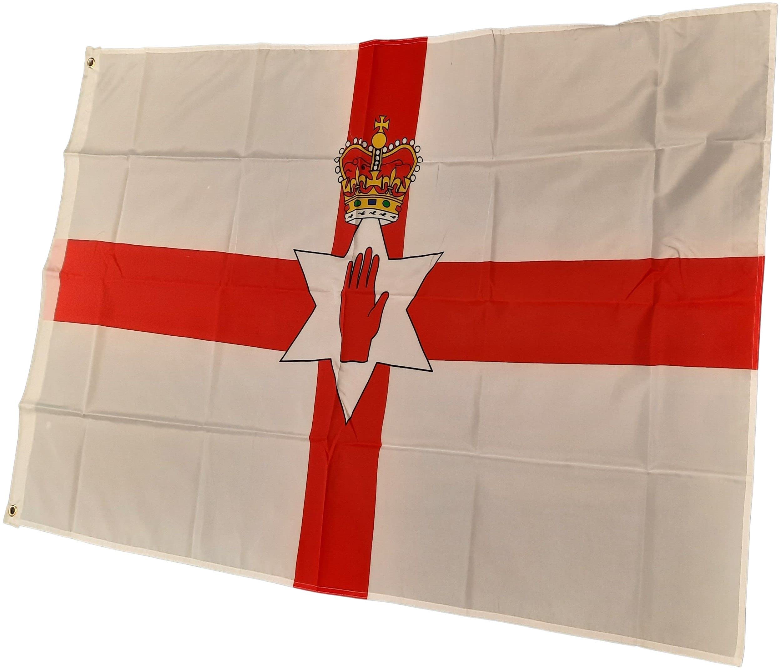 NWFlags Northern Ireland Flag 3ft x 2ft 75d Premium Polyester Suitable For Flagpoles | Strong Polyester 3x2 foot material N. Ireland flag with Eyelets