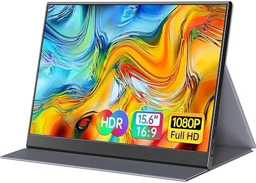 Electronics - ForHelp 15.6inch Portable Monitor,1080P USB-C HDMI Second External Monitor for Laptop,PC,Mac Phone,PS,Xbox,Swich,IPS Ultra-Thin Zero Frame Gaming Display/Premium Smart Cover