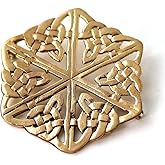 LynnAround Bronze Celtic Triquetra Trinity Knot Hexagon Brooches Clothes Fasteners - Cloak Scarf Shawl Pin