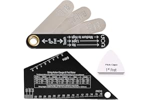 Eujgoov Precision Truss Rod Neck Relief Gauge Tool Guitar String Action Height Ruler Essential Luthier Tool for Electric Acou