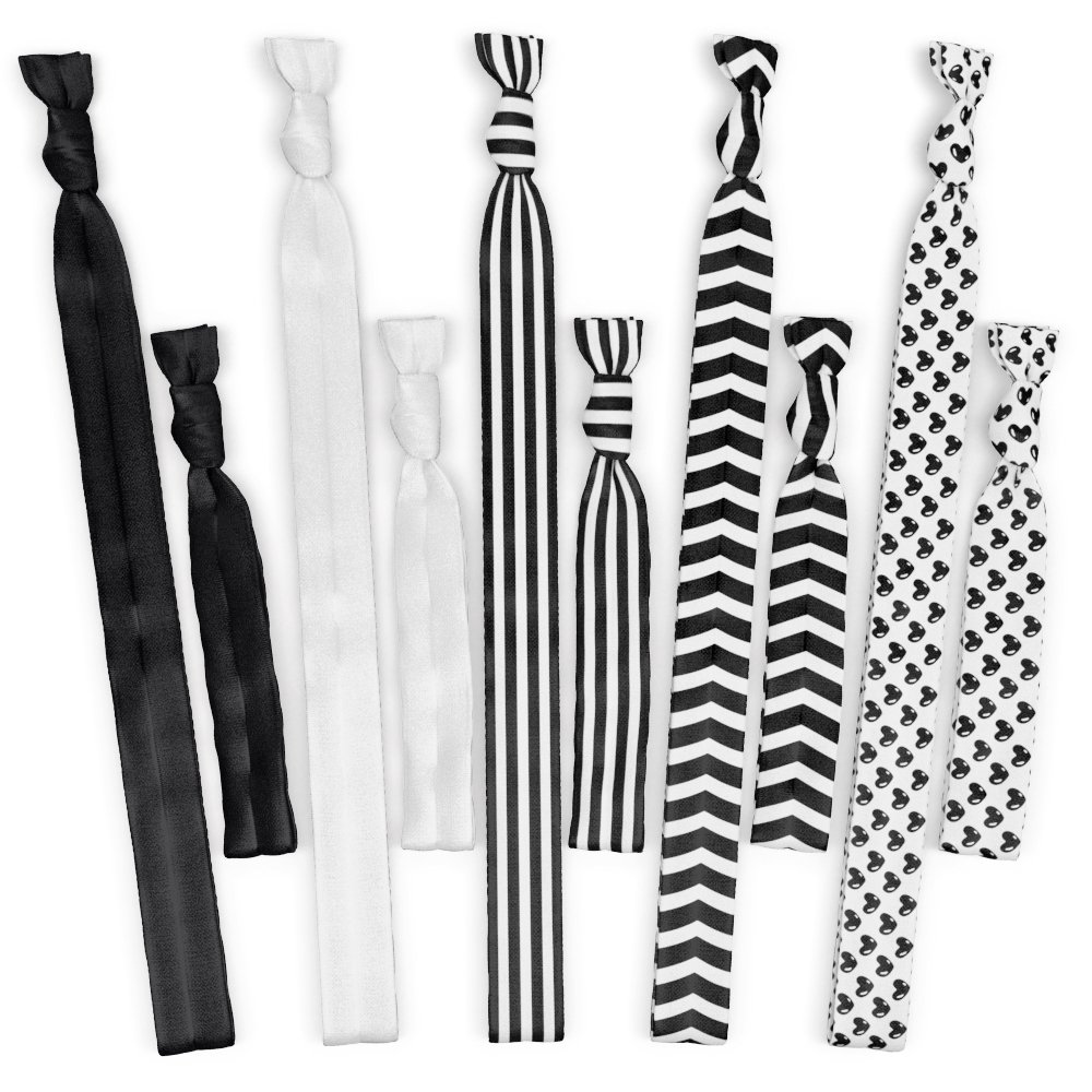 No Tangle No Crease Ribbon Yoga Head Bands And Hair Ties Black