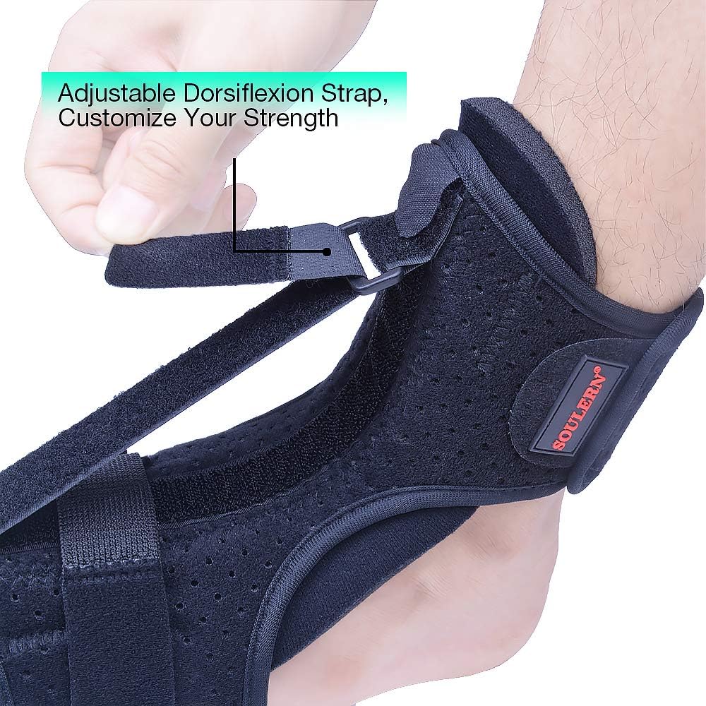 Plantar Fasciitis Night Splint Drop Foot Orthotic Brace,Improved Dorsal Night Splint for Effective Relief from Plantar Fasciitis, Achilles Tendonitis, Heel and Ankle Pain with Hard Spiky Massage Ball: Health & Personal Care