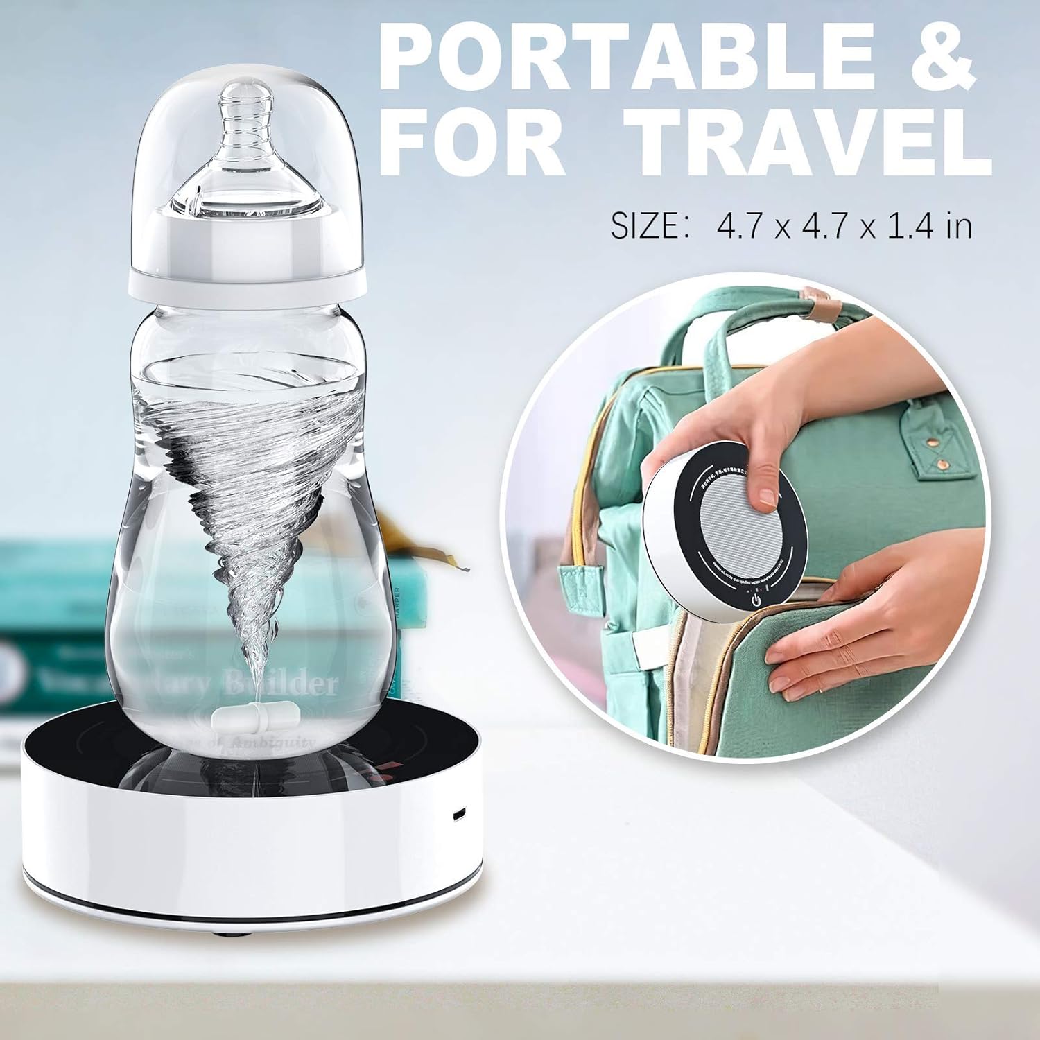 FEISIKE Electric Formula Mixer, Portable Magnetic Suspension Milk Mixing Pad, Quickly Stir The Milk to Avoid Lumpy, Reduce Bubbles and Relieve Baby's Flatulence : Baby