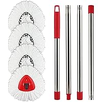 Easywring Spin Mop Refills for Vileda: Replacement Mop Head Fit for Vileda Triangle Wringing Bucket System - Washable & Reusa