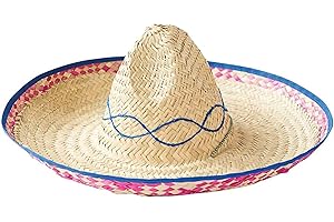 RUBIES Rubie's Costume Co Embroidered Straw Sombrero Costume