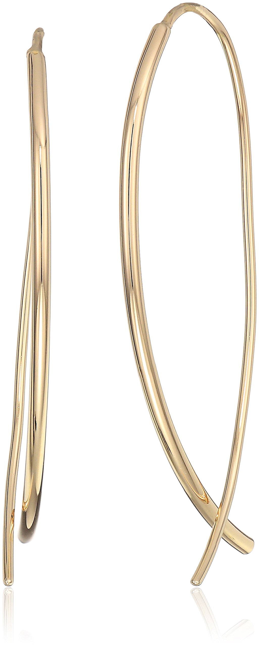Photo 1 of Amazon Essentials Yellow 18K Gold Plated Sterling Silver Hard Wire Threader Earrings (previously Amazon Collection)