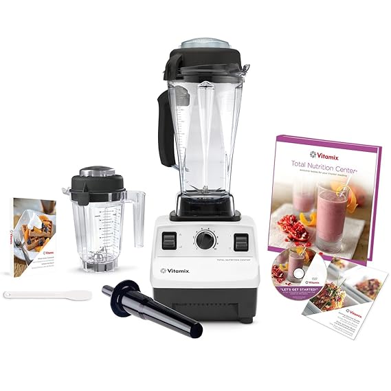 White Vitamix TNC Blender + Extra Mini Dry Container + Instruction DVD