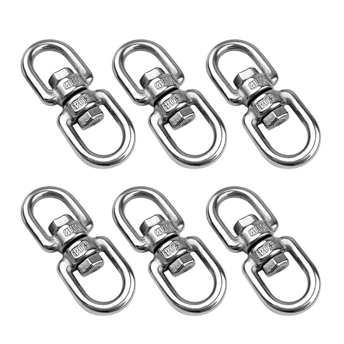 Eye to Eye Snap Hook Marine Mooring Shackle Ring Connector 6 Pieces