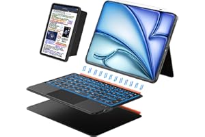 Keyboard Case for iPad Air 11 inch (M4/M3/M2, 2026/2025/2024)&Pro 11, Magnetic Detachable iPad A16 11th/10th Keyboard, Trackp