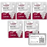 Lalvin EC-1118 Wine Yeast (5 Pack) - Sold by CAPYBARA Distributors Inc. | Champagne Yeast, Make Wine Cider Mead Kombucha At Home, 5 g Sachets, Saccharomyces cerevisiae